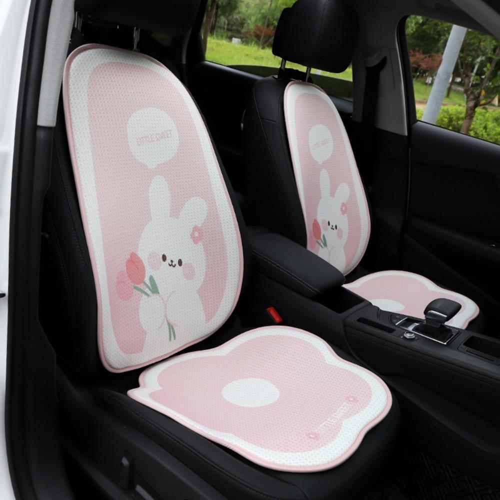 Bear Cartoon Bear Car Seat Cushion Rabbit Pattern Car Ice Silk Cushion  All-Season