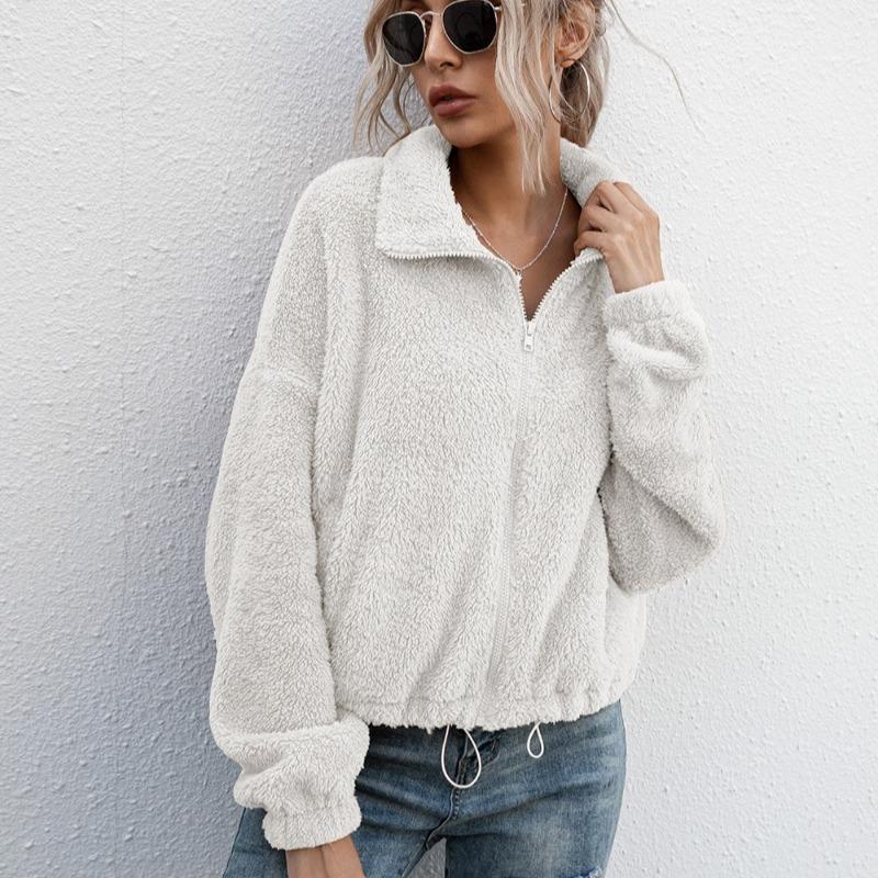 Autumn Double-sided Velvet Short Plush Jacket Tops Women Winter New Fashion Turn Down Collar Warm Women's Jackets Solid Elegant Casual Lady Coat 24901
