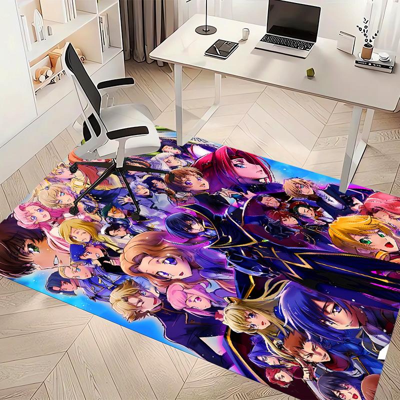 Anime Code Geass Printed Absorbent Washable Carpet,Non-Slip Bathroom Mats,Kitchen Rugs,Living Room Entrance,Camping Picnic Rugs