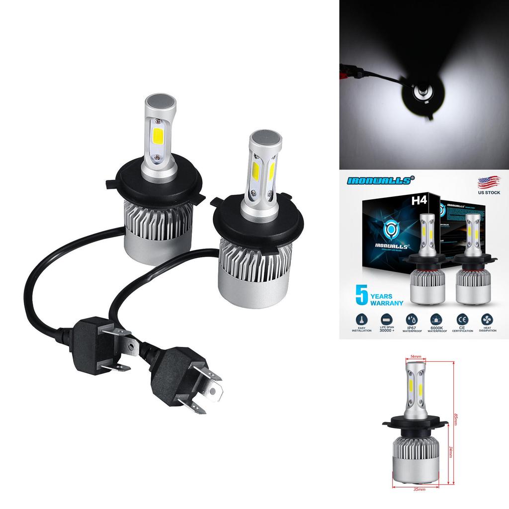 Premium Cree Cob H4 Hb2 9003 Led Headlight Kit With 1080w 162000lm Brightness
