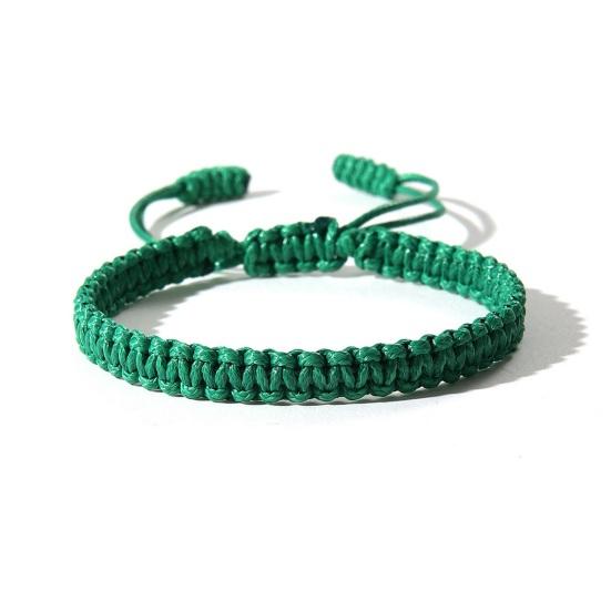 Unisex Håndtau Justerbart Håndlaget Flettet Ensfarget Tykt Bruddsikkert Lett Stablebart Armbånd Symbolske Farger