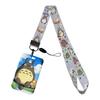 Süßer Totoro Mein Nachbar Anime Vertikaler ID-Halter Studentenausweis Lanyard Hülle Büro Arbeitserlaubnis Abzeichenschutz