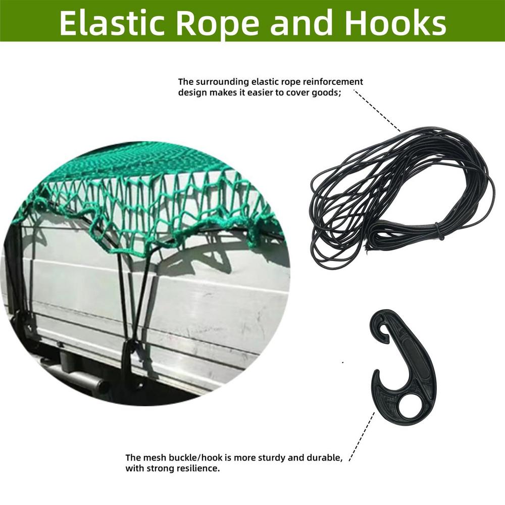 Safety Net For Pickup Heavy Duty Truck Bed Mesh Car Accessories With Elastic Rope For Fishing Beach Trips Traveling Camping