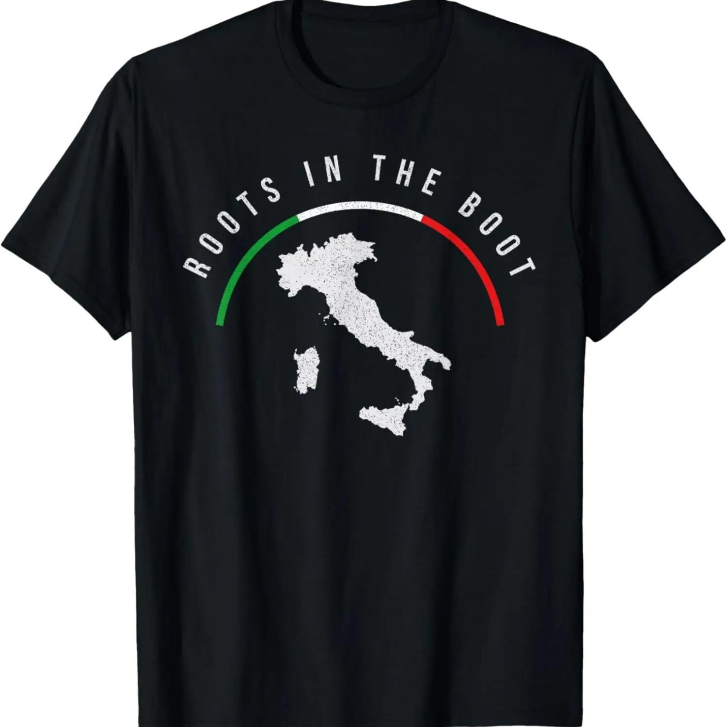 Флаг Италии и карта Италии Забавная игра слов Italia Мужская Женская Футболка S чёрный