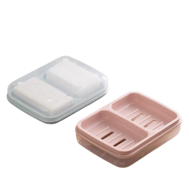 Camellia Large Double Compartment Soap Dish with Lid