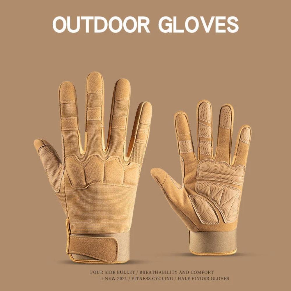 BEPAN Tactical Gloves Touchscreen Motorcycle Gloves Sports Fitness Hunting Full Finger Hiking Gloves Protective Gear M
