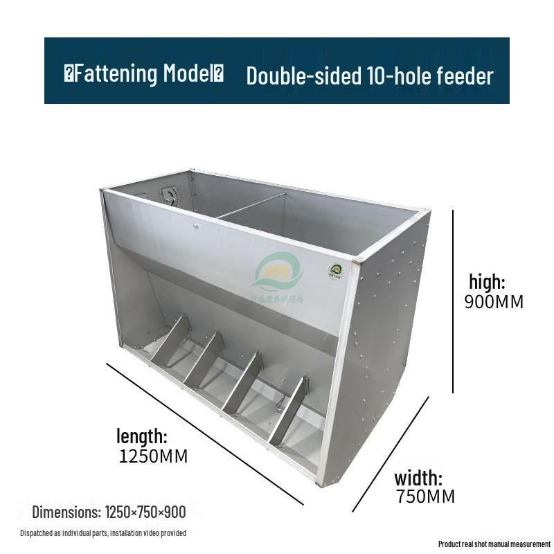Free Shipping Stainless Steel Double-Sided Pig Feeder Trough for Piglets and Fertilizer.