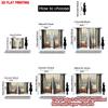 Set Of 2 Classic Flat Printing Christmas Curtains Tree Gifts Digital Printed Polyester Drapes Festive Use Curtain