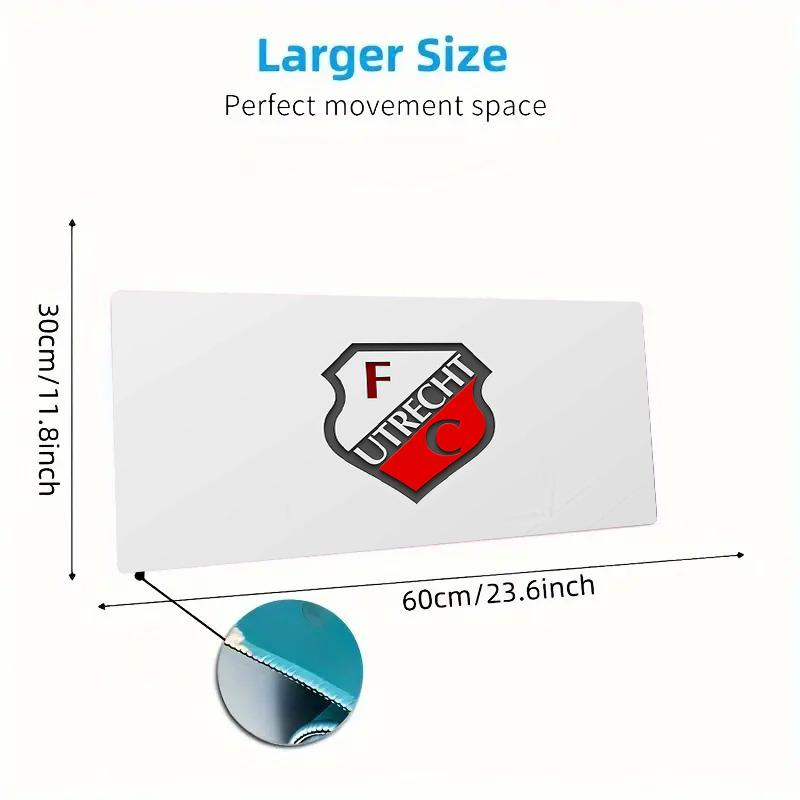 Football Club Utrecht Print  Cushion Non-slip Laptop Tablet Big Mousepad XXL Mat Mini PC Playmat With Lock edge