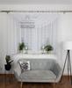 Curtain with Lambrequin and Guipure Lace 400x180cm