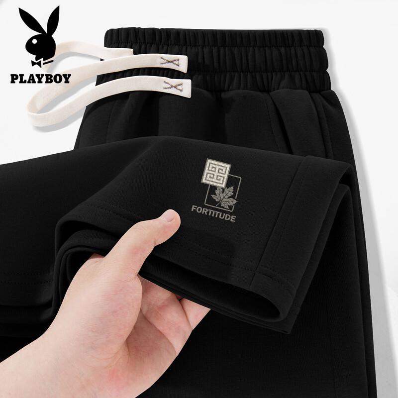 

PLAYBOY Men s Maple Leaf Print Casual Sports Shorts 3XL