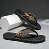 Fashion Flip Flops for Men Summer Outdoor Non-slip Trend Plaid Beach Shoes Casual Fashion Comfortable Breathable Clip Foot Male Slippers