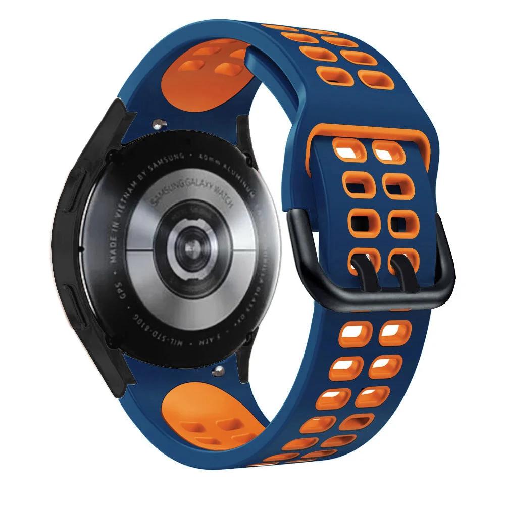 

No Gap Silicone Strap for Samsung Galaxy Watch 7/6/5/4 44mm 40mm 5 Pro 45mm Two-Color Wristband Watch 6 4 Classic 47mm 43mm Band Galaxy Watch 4-5-6-7