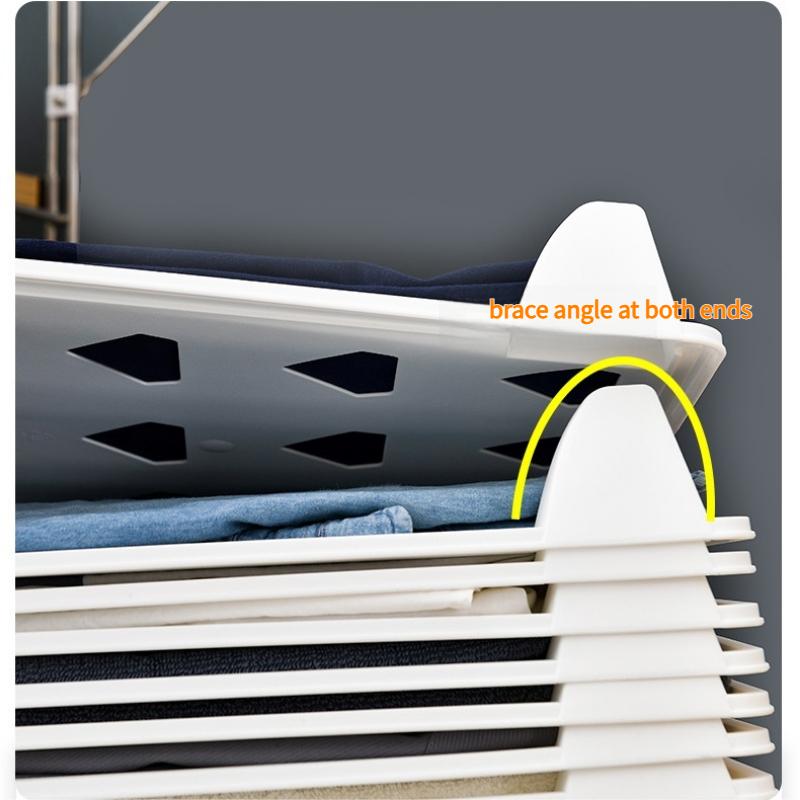 3Pcs Layered Folding Clothes Storage Board Pants T-Shirt Organizer Rack for Home Wardrobe Short Sleeve Classification Stacking Board