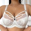 European and American Fashionable, Sexy Seductive Ultra-thin Plus Size Bra Exquisite Lace Cross-strap On Chest Plus Size Underwear