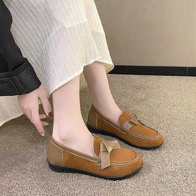 Fashion Retro Literature and Art Lucky Shoes Women's 2024 Autumn and Winter New One Step Flat Bottom Design Feeling Single Shoe Trafza