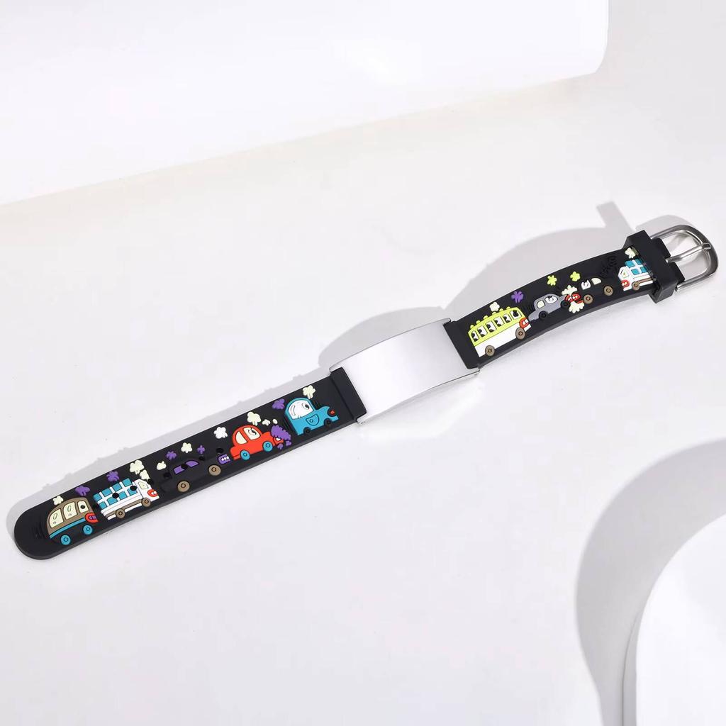 Brățară Personalizată pentru Copii, Brățară Reglabilă Personalizată Pentru Băiat Fată, Gravată de Urgență Alergie Epilepsie Autism Diabet