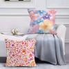 Full Print Floral Print Pattern Pillow Case Anti-dustmite Pillowcase Invisible zipper silky short plush Sofa cushion cover