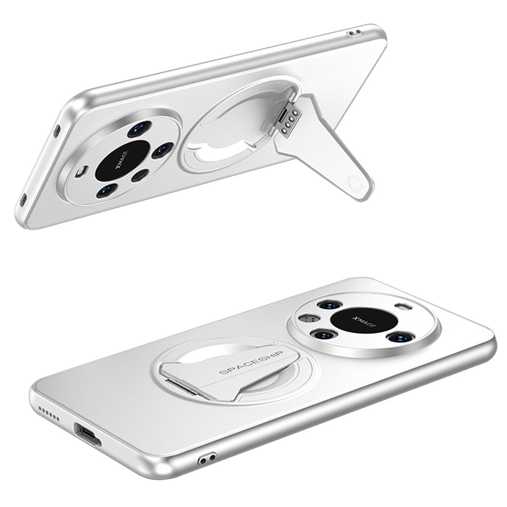 For Huawei Mate 60 Case Compatible with MagSafe Hidden Kickstand Skin-Feel Matte PC TPU Phone Back Cover