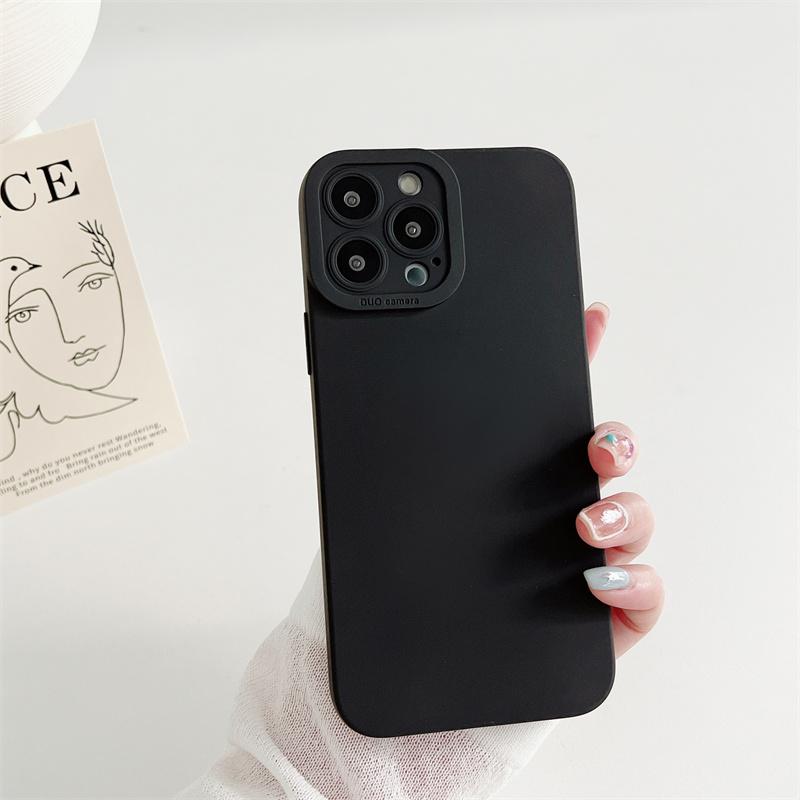 Colorful Soft Silicone Case For iPhone 15 14 Pro Max 13 12 Mini 11 Pro Max 7 8 SE 2020 Camera Protection Phone Cover