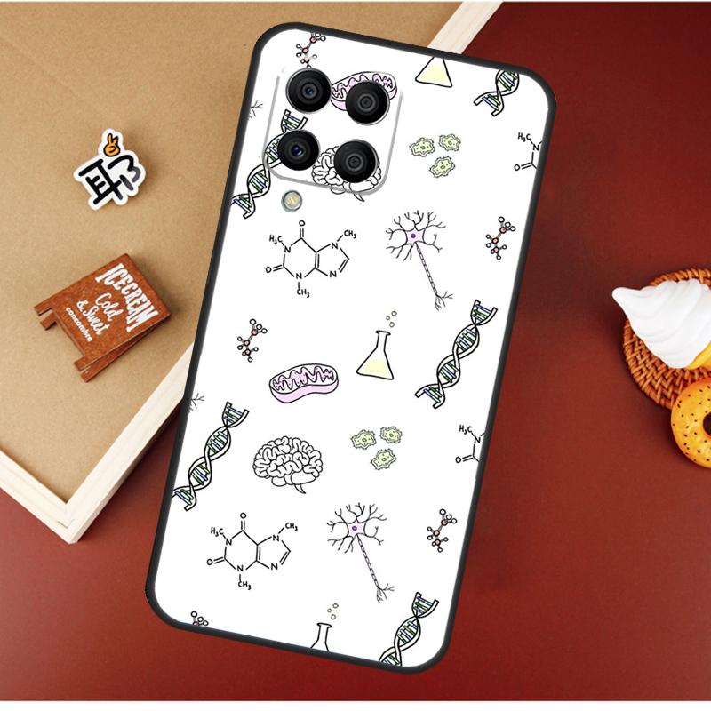 Retro DNA Science Illustration For Samsung Galaxy M30s M31s M32 M52 M12 M55 M15 M13 M23 M33 M53 M20 M21 M51 M34 M54 Case