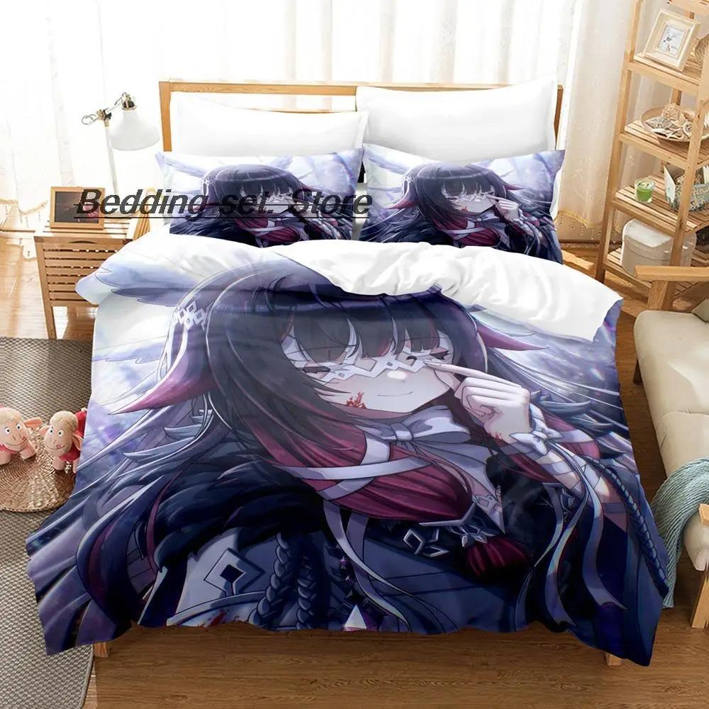 Game Genshin Impact Columbina Bedding Set Single Twin Full Queen King Size Bed Set Aldult Kid Bedroom Duvetcover Sets Anime Bed