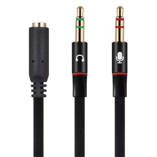 

Lumen Audio Conversion Branch Cable CTIA Gold Plated 4 Pole F to 3 Pole M Stereo Plug Microphone Plug Audio Mic AUX cable 3.5mm LAV-4FEM +