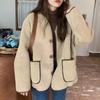 Xiaoxiangfeng Short Granular Plush Jacket Women's Autumn and Winter Plus Velvet Thickening Ladies Small Cotton Clothes