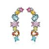 Copper-Inlaid Colored Zircon Earrings for Women - New Creative Fashion Statement Jewelry