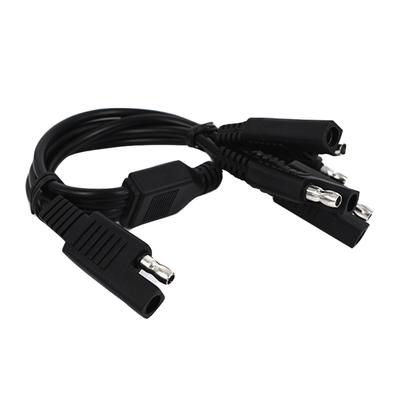 SAE DC Power Automotive Connector Cable Y Splitter 1 to 2 SAE Extension Cable 18AWG 1ft//25cm