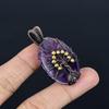 Amethyst Pendant Gemstone Jewelry, 999 Copper Wire Wrapped Pendant, Gift For Women Handmade Pendant