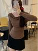 Chic One-Shoulder Slim Long-Sleeve T-Shirt for Women - Perfect for Spring and Autumn