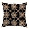 Black And Gold Floral Pillowcase Designsuitable For Sofa Car Bedroom Decorative Cushion Cover Pillow Cover