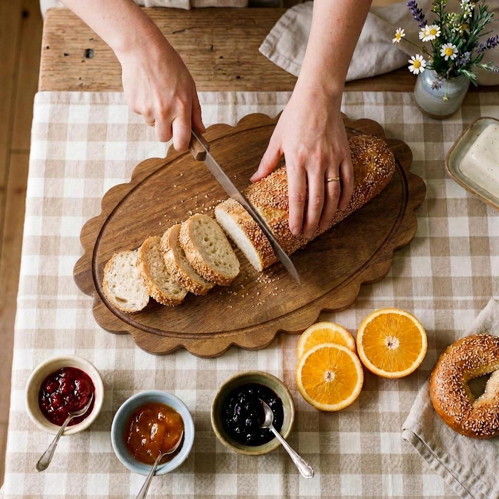 Akazienholz Küchenschneidebrett und Tablett für Gemüse und Obst