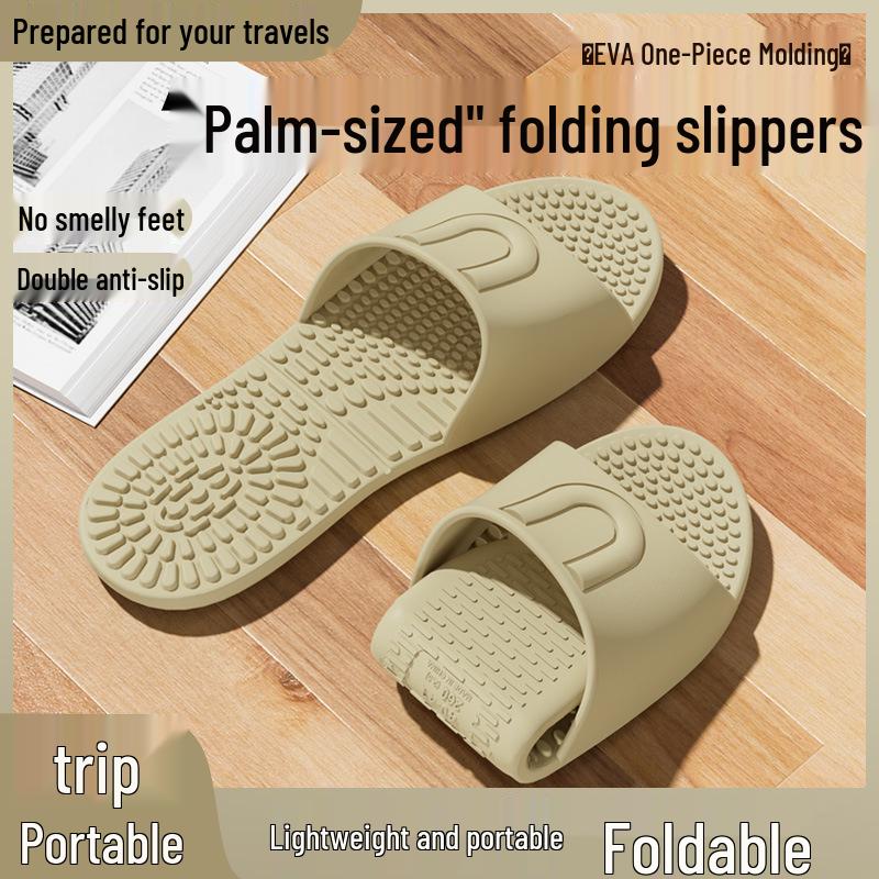 

2025 Портативные Складные Нескользящие Дорожные Тапочки для Мужчин и Женщин - Мягкие и Одноразовые, Идеальны для Командировок и Гостиниц. Size 41-42