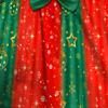 Kids Girls Cartoon Santa Claus Christmas Tree Elk Snowflake Print Bow Sleeveless Casual Dress