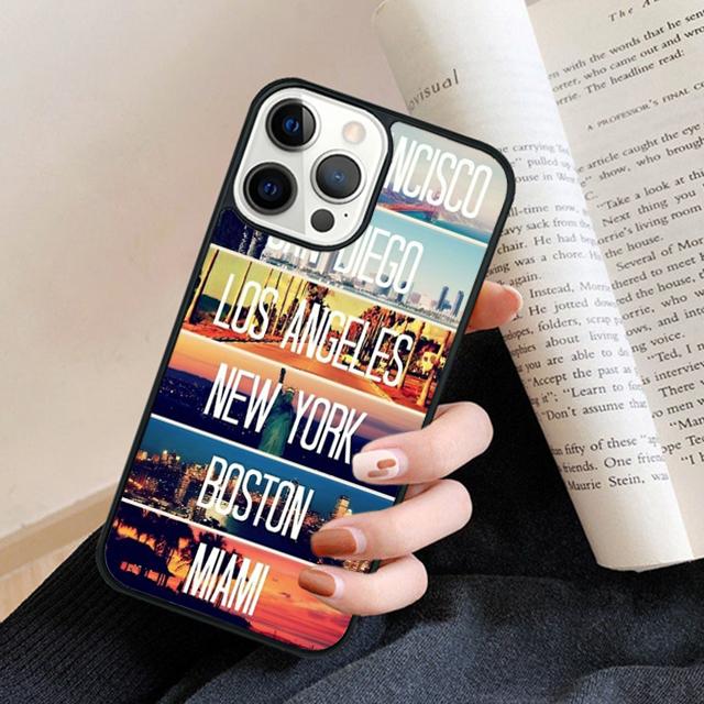 NEW YORK AMERICAN CITY Phone Case Back Cover for iPhone 17 Air 16 15 14 13 11 12 Pro Max Plus Fundas Coque