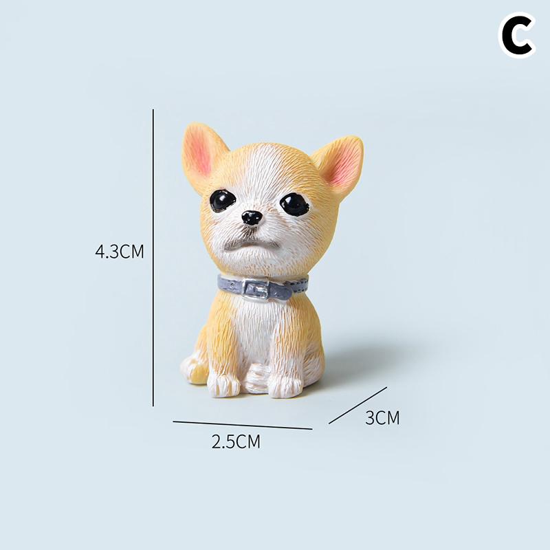 Ornamento per Auto Carino Cane Cartone Animato Action Figure per Regali Ragazze Cruscotto Auto Bambola Cane Decorazione Auto