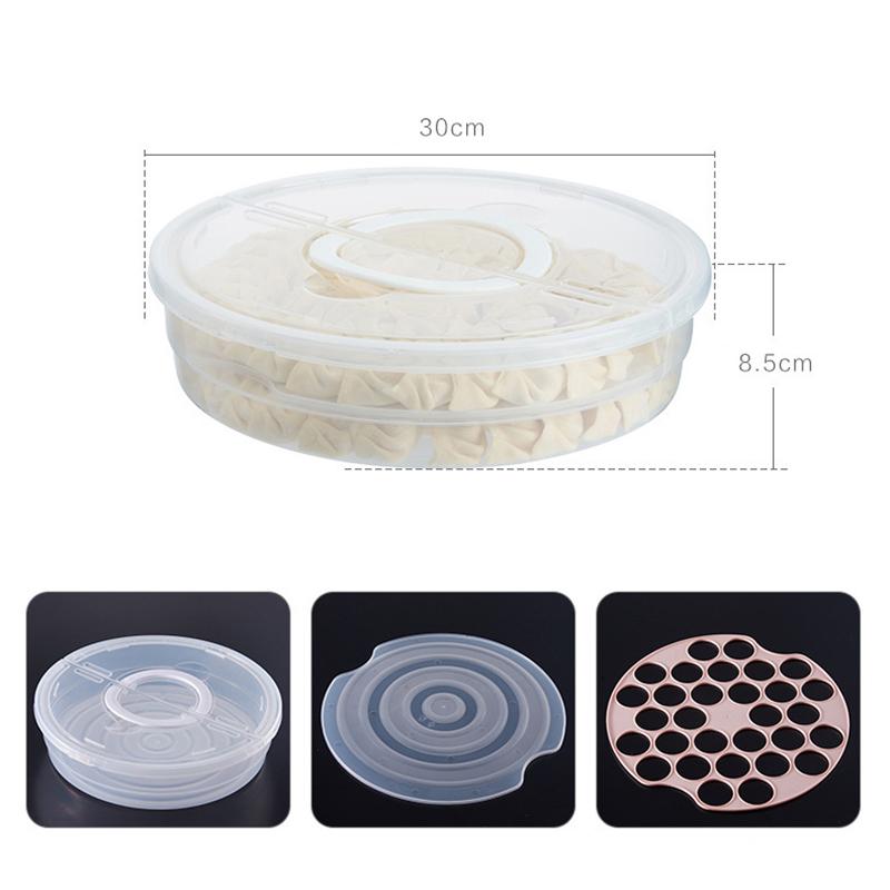 Kitchen Storage Box Refrigerator Organizer Transparent Food Containers Tray For Fruits Vegetables Meat Cake Pizza