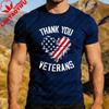 Thank You Veterans Patriotic Shirt American Flag Heart Printed Tshirt Memorial Day 2026 TShirt Men Women Crewneck Cotton Tee