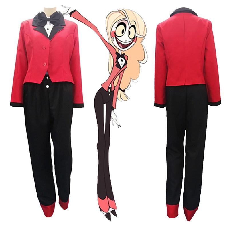Hazbin Charlie Hotel Cosplay Costume Uniform Full Set Wig Suit Uniform Outfit