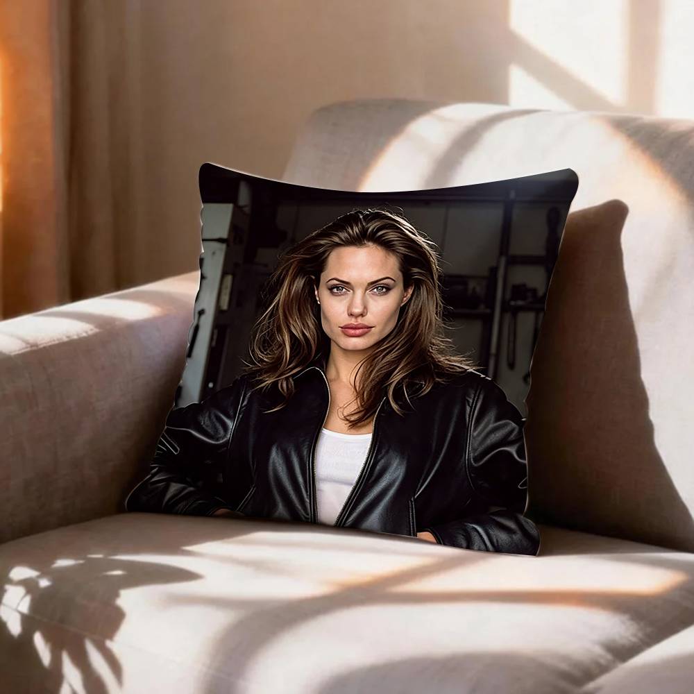ActorAngelina JJolie Voight Pillow Case Pattern Printed Pillowcase For Living Room Sofa Cushion Cover