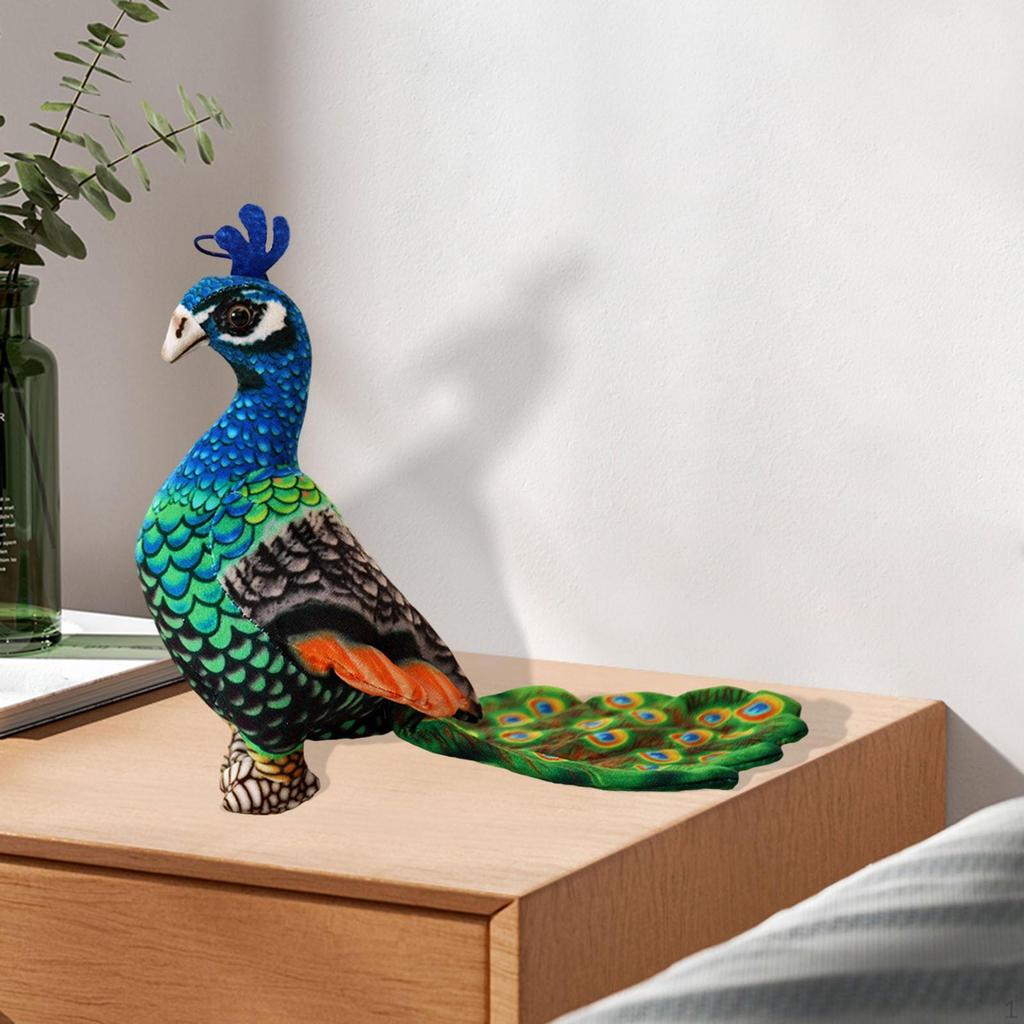 Pafowl Panenka v plyši, Zvíře s ptáky Pohodlné, Okouzlující, Hračka Páv