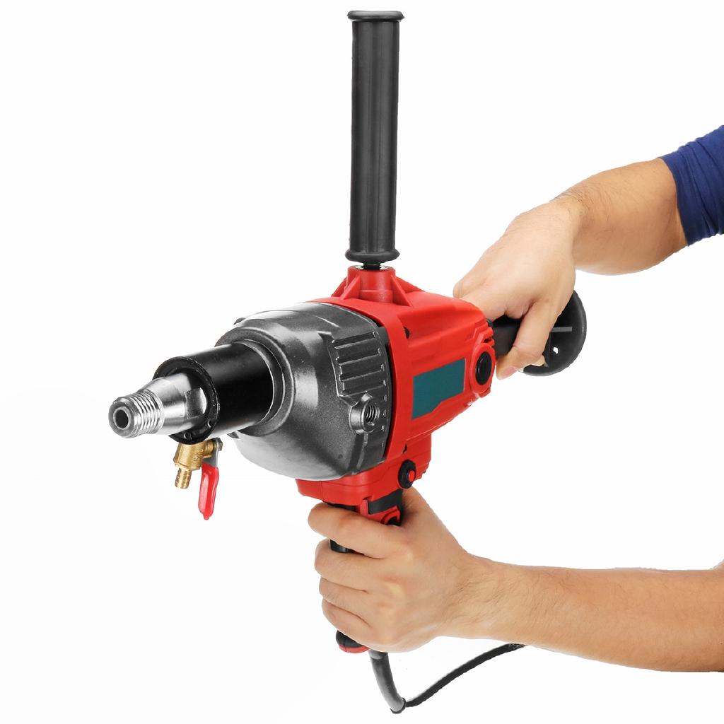 1600W Hand Held Diamond Concrete Drill Machine Set Wet Drilling Powerful Concrete Core Drill Machine Power Tool