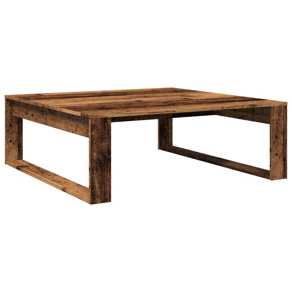  Coffee Table, Old Wood Color, 100x100x35 Cm