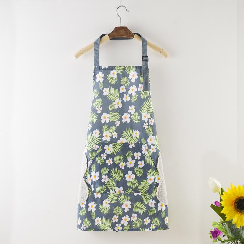 Wodoodporny damski fartuch roboczy z nadrukiem - Plamoodporny, Styl halterowy, Możliwość personalizacji (2025)