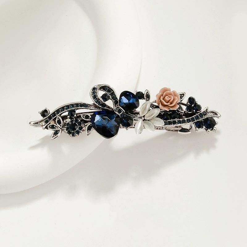 Retro Hair Clips, High-end Women's Light Luxury and High-end Feel, Elegant Spring Clip Hair Accessory for Mothers At The Back of The Head