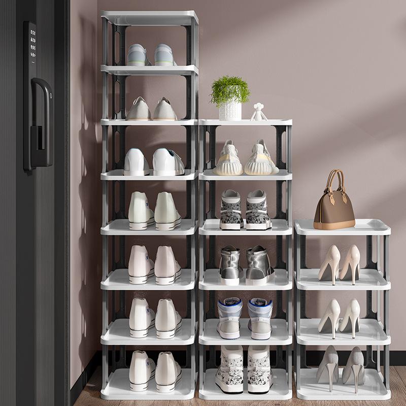 Multilayer Shoe Rack Stackable Shoe Hanger Dormitory Door Storage Rack Storage Shoe Cabinet Assembled Shoe Hanger Save Space