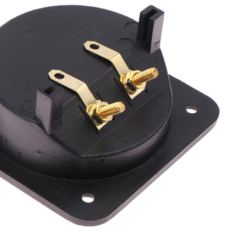 Speaker Box Rear Back Panel Wiring Terminal Plug Round Boxes With 2 Banana Jack Gilded Subwoofer Stereo Plug Speaker Terminal