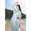 Sancai Plus Size Embroidered Lyocell Round Neck Dress